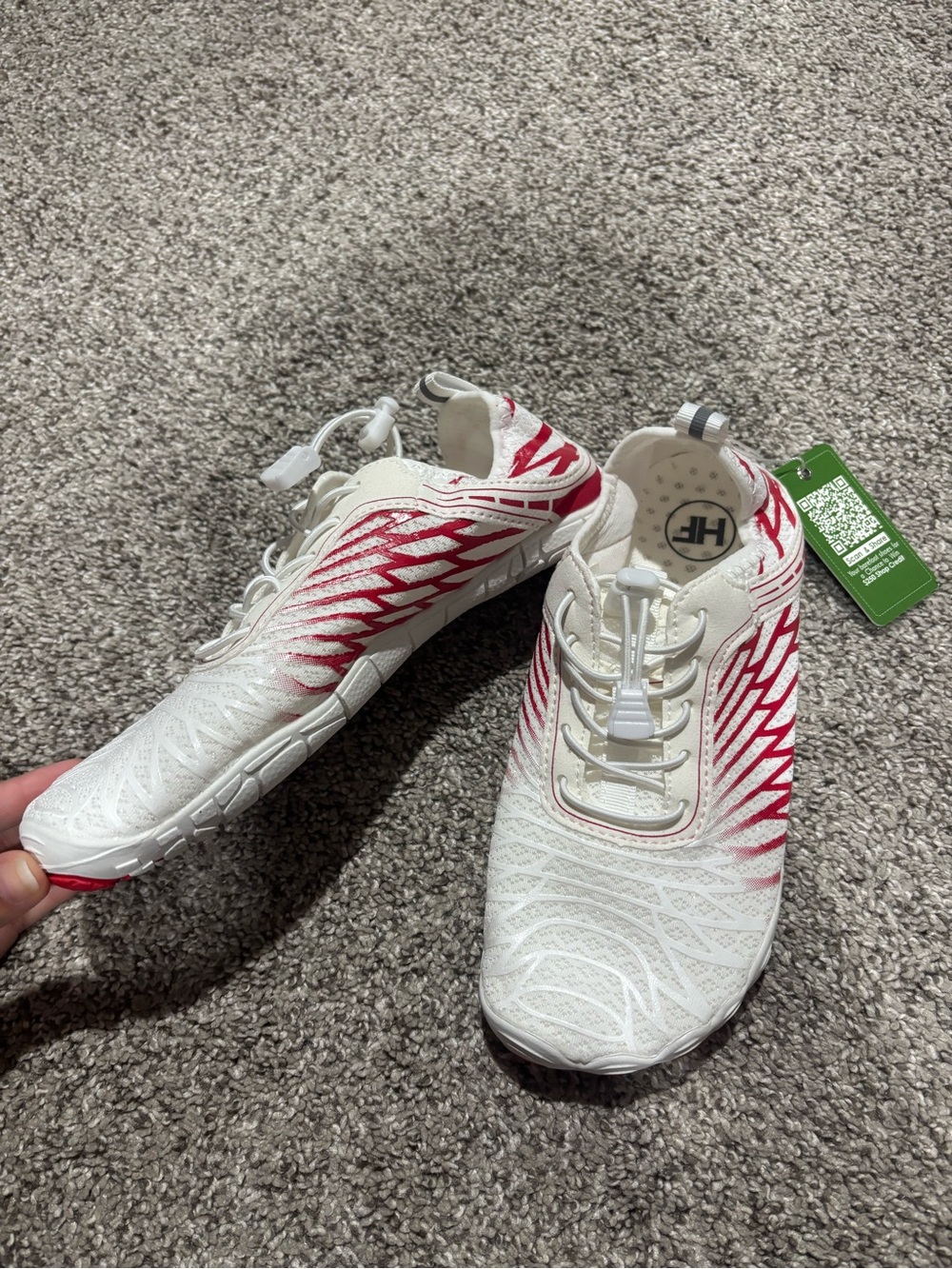 NWT Hike Footwear White and Red Athletic Sneakers